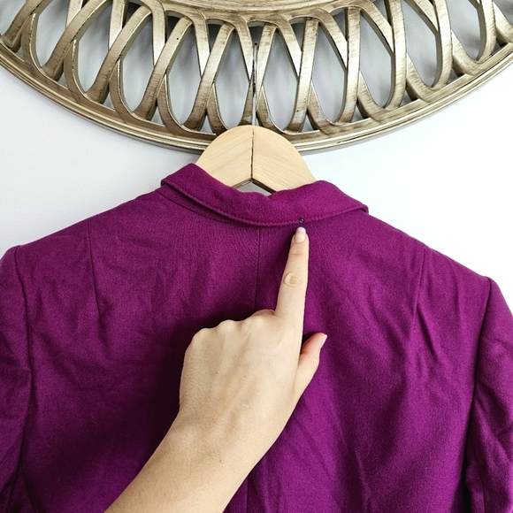 Pendleton Magenta Blazer 100% Pure Virgin Wool Petite, Pockets, Made in USA, M - Picture 16 of 16